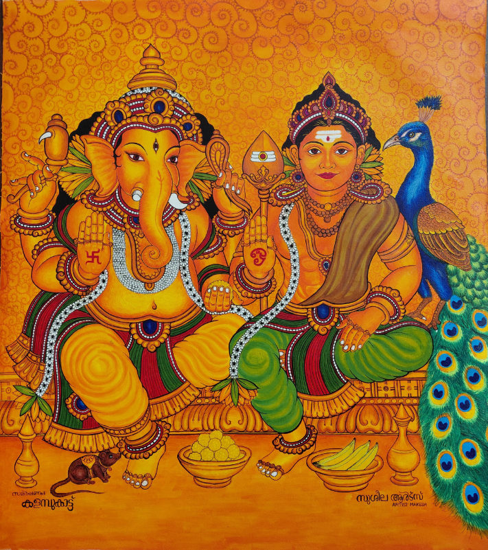 Traditional Kerala Mural Art